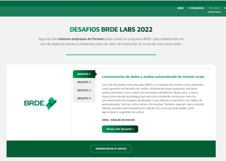 BRDE Labs no Paraná convoca startups para propor soluções a desafios ESG do banco e de empresas parceiras