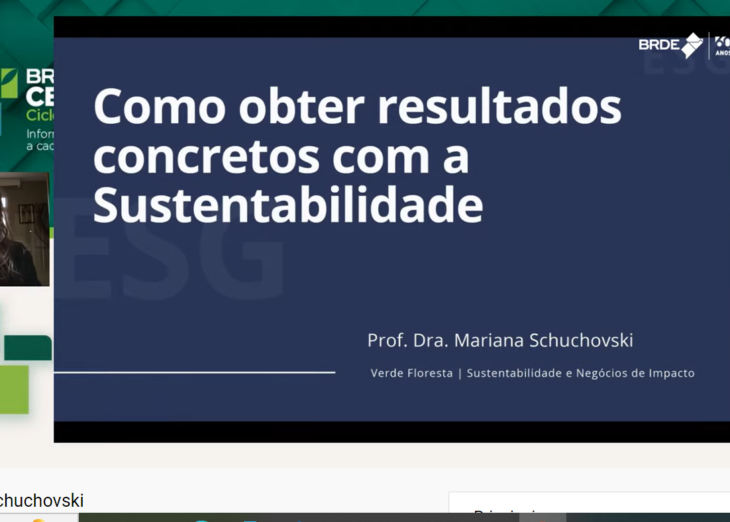 Doutora em Ciências Florestais fala sobre ESG e sustentabilidade em live do BRDE Cenários