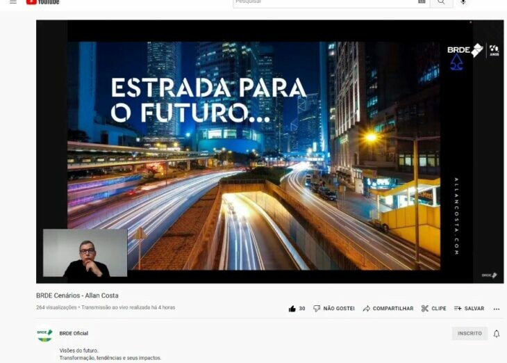 BRDE Cenários 2022 abre ciclo de palestras com tema visões do futuro na tecnologia com Allan Costa