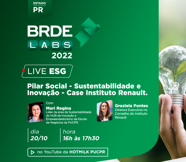 Sustentabilidade e inovação social é tema de palestra do BRDE Labs 2022 com case do Instituto Renault